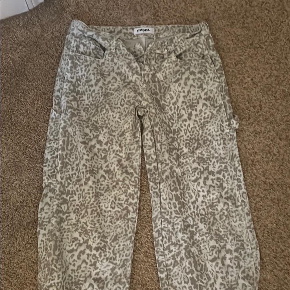 Leopard Print Cargo Pants